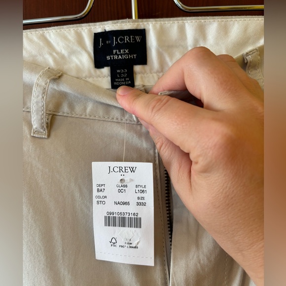 NWT Men’s J Crew Flex Straight Chinos, size W33/L32 - Picture 4 of 4